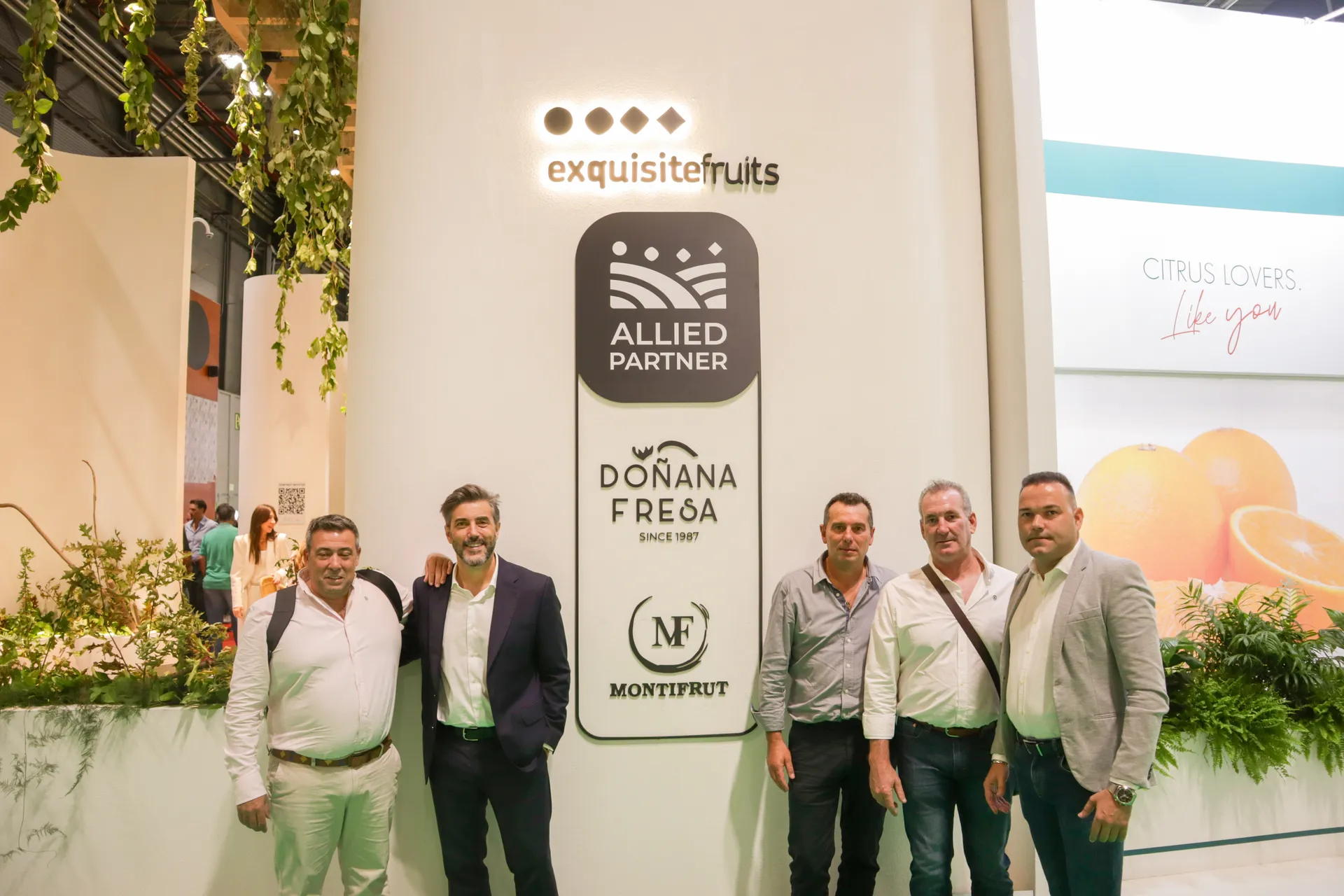Exquisite Fruits team with the Doñana Fresa and Montifrut partners at Fruit Attraction